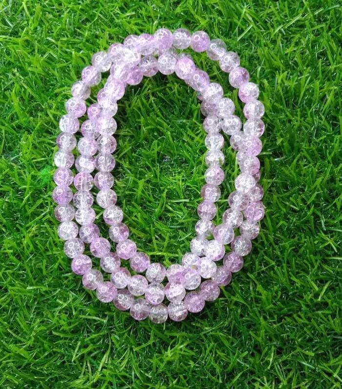 Iight Purple Crackle Beads