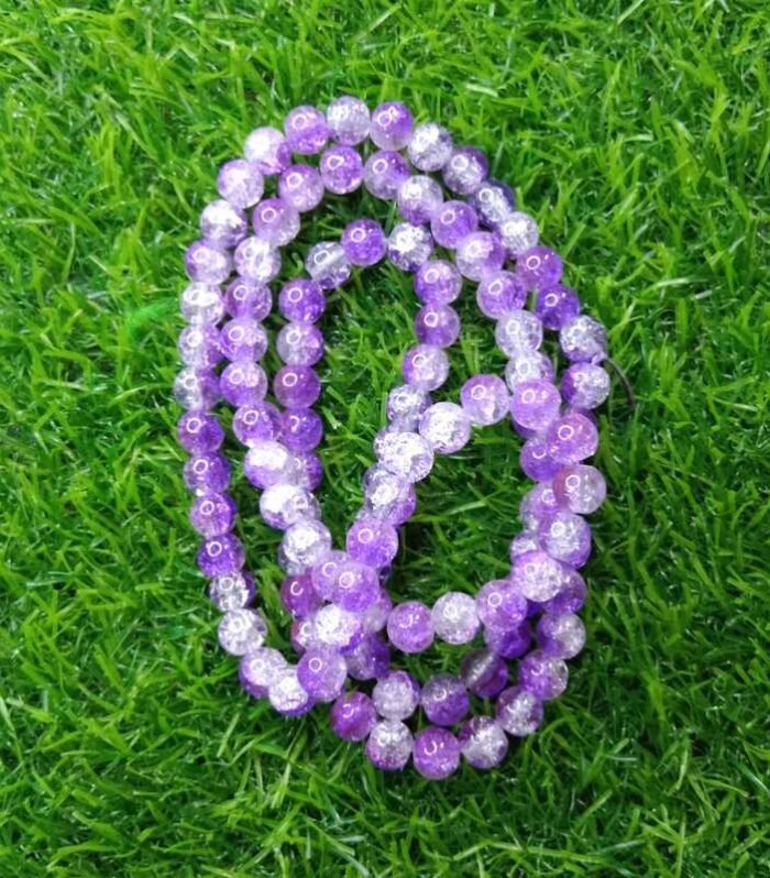 Purple Crackle Beads